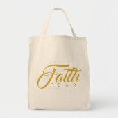 Tote Bag La foi sur la peur Gold Graphisme (Devant)
