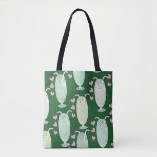 Tote Bag La folie du milk-shake sur le vert