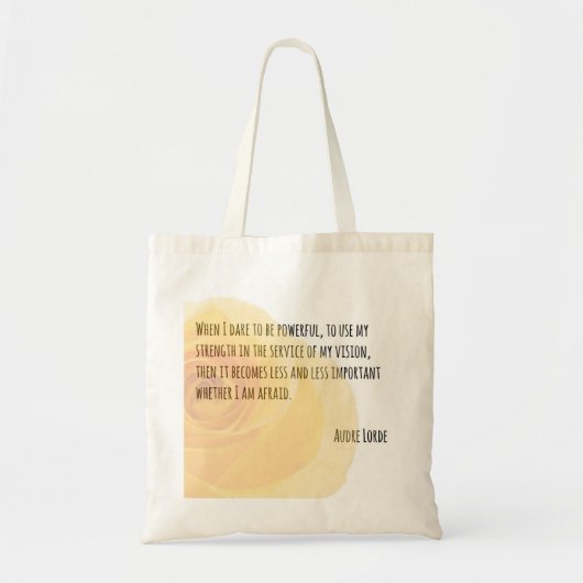 Tote Bag La force d'une femme - citation fourre-tout (Devant)