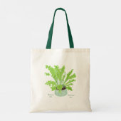 Tote Bag La fougère de nid d'Asplenium Bird - en tirant sur (Dos)