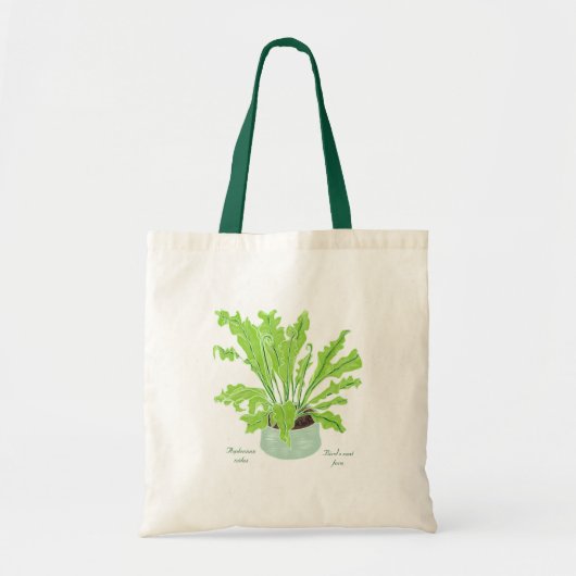 Tote Bag La fougère de nid d'Asplenium Bird - en tirant sur (Devant)