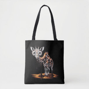 Tote Bag La girafe fondante, design d'art surréaliste drôle