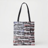Tote Bag La gloire du baseball | Mots du drapeau américain  (Devant)