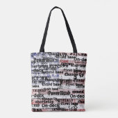 Tote Bag La gloire du baseball | Mots du drapeau américain  (Dos)