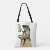 Tote Bag La grenouille de Samurai : Gardien du Lotus (Dos)