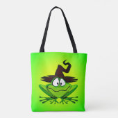 Tote Bag La grenouille déchiquetée en vert (Dos)