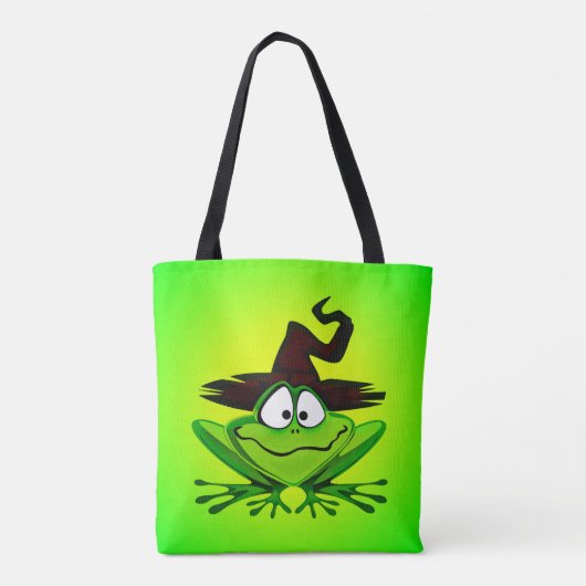 Tote Bag La grenouille déchiquetée en vert (Dos)