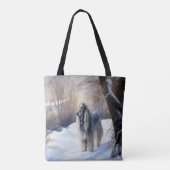 Tote Bag La Hanche Afghane Laisser Neige Noël (Dos)