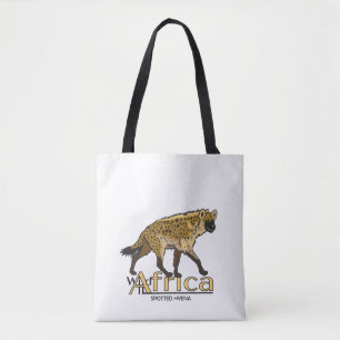 Tote Bag La hyène pointée. Afrique sauvage
