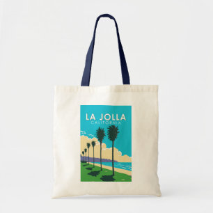 Tote Bag La Jolla California Travel Art Vintage