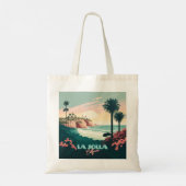 Tote Bag La Jolla Cove San Diego California Retro (Dos)