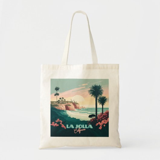 Tote Bag La Jolla Cove San Diego California Retro (Devant)