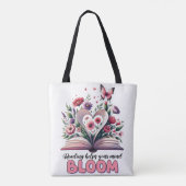 Tote Bag La lecture aide votre esprit à fleurir (Dos)