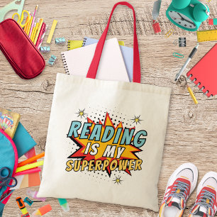Tote Bag La lecture de style de livre comique est ma superp