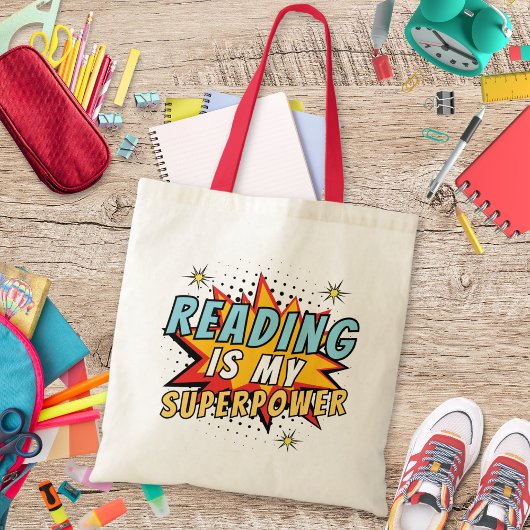 Tote Bag La lecture de style de livre comique est ma superp