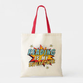 Tote Bag La lecture de style de livre comique est ma superp (Dos)