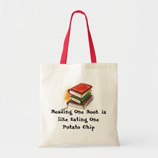 Tote Bag La lecture d'un livre est comme manger une pommes (Devant)