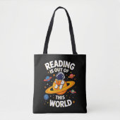 Tote Bag La lecture est hors de ce monde (Devant)
