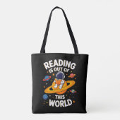Tote Bag La lecture est hors de ce monde (Dos)