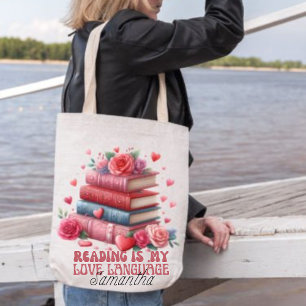 Tote Bag La lecture est ma langue d'amour, amoureux du livr