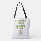 Tote Bag La lecture est mon plan d'évasion - Conception de (Dos)