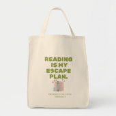 Tote Bag La lecture est mon plan d'évasion - Conception de  (Devant)