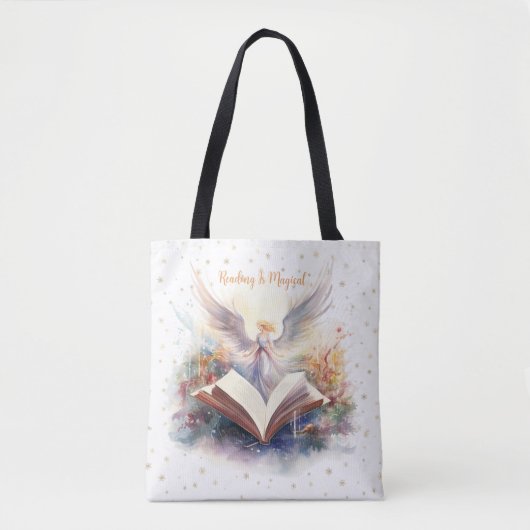 Tote Bag La lecture est un design de flocon de neige magiqu (Devant)
