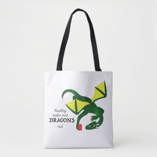 Tote Bag La lecture rend les dragons réels (Devant)