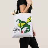 Tote Bag La lecture rend les dragons réels (De près)