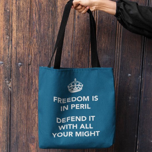 Tote Bag La liberté est en péril La défendre avec toute vot
