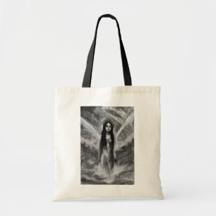 Tote Bag La Luna Dark Angel Fairy Goth Femme Original Art