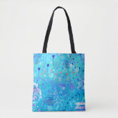 Tote Bag La Machine à Bulles : Art Abstrait Bleu (Devant)