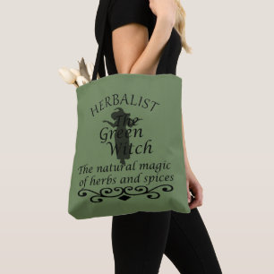 Tote Bag La magie de la sorcière verte herbaliste médecine