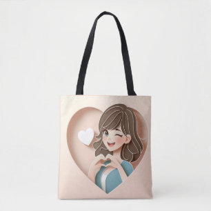 Tote Bag La magie de l'amour de la fille qui pleure