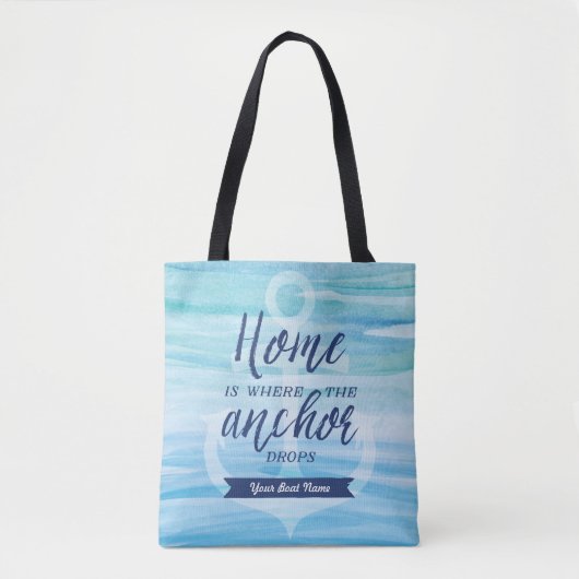 Tote Bag La maison est où l'Ancre se laisse tomber (Devant)