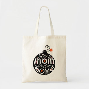 Tote Bag La maman est typographie lunatique de mères