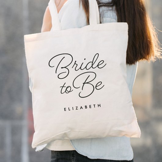 Tote Bag La mariée à être une simple calligraphie Mariage