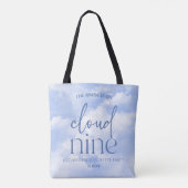 Tote Bag La Mariée Est Sur Cloud Neuf Blue Bachelorette Par (Dos)