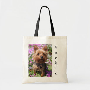Tote Bag La marionnette de Yorkie dans une toile de jardin