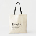 Tote Bag La meilleure définition du monde<br><div class="desc">Personnalisez votre fille spéciale ou hija (grande ou petite) pour créer un cadeau unique. Une façon parfaite de lui montrer à quel point elle est extraordinaire chaque jour. Conçu par Thisisnotme©</div>