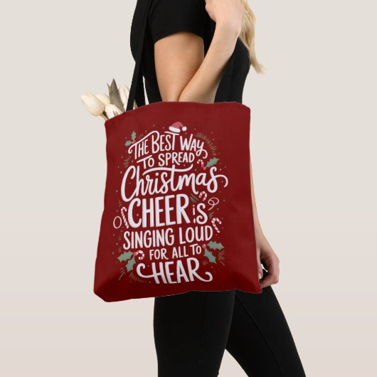 Tote Bag La Meilleure Façon De Diffuser Les Fêtes De Noël (De près)