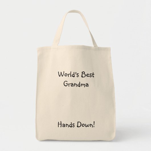 Tote Bag La meilleure grand-maman du monde, mains vers le (Devant)