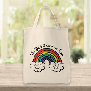 Tote Bag La Meilleure Mamie Grand-mère Arc-en-ciel