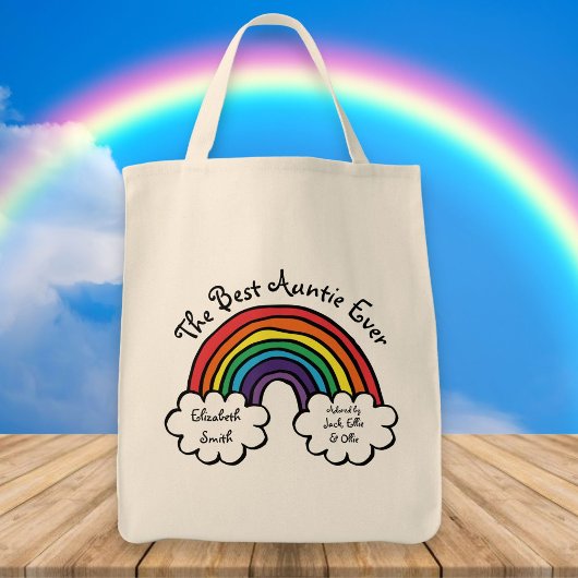 Tote Bag La meilleure tante jamais Rainbow