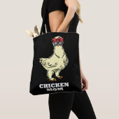Tote Bag La mère de Silkie Chicken Chicken Funny Chicken Fa (De près)
