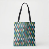 Tote Bag La moitié du siècle Teal moderne et motif de (Devant)