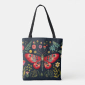 Tote Bag La Mousse Rouge Dans Le Jardin De Nuit (Dos)