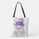 Tote Bag La Musique, c'est la vie qui dit (Dos)