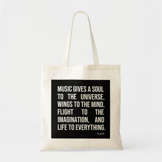Tote Bag La musique donne une âme à l'univers (Devant)