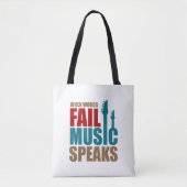Tote Bag La musique parle typo (Devant)